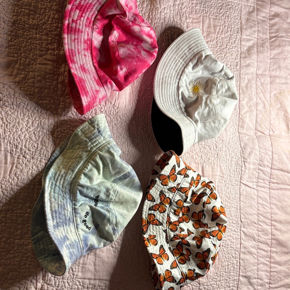 Nadri Kids Bucket Hat Collection - Pink, White, Blue, Orange